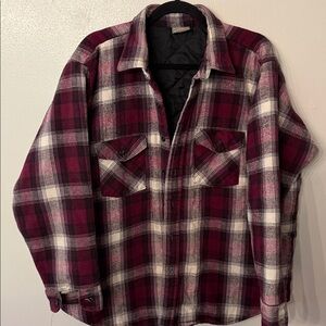 Ozark‎ Wilderness Outfitters Quilted Flannel Jacket Plaid Mens Medium